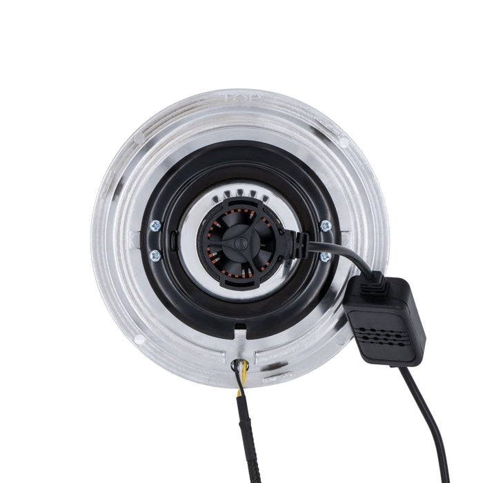 Low Beam Chrome 30W LED 575 with HDR Red Halo with Original Glass