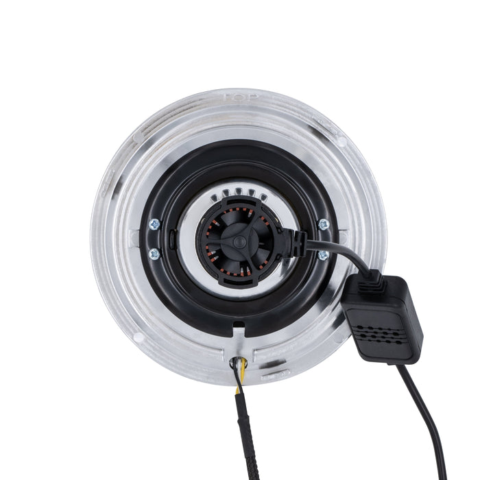 High Beam Chrome 30W LED 575 with HDR Smoked Switchback Halo with Original Glass